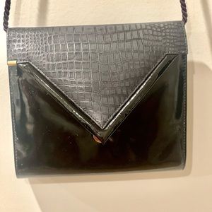 Vintage Black Evening Clutch Purse - Black